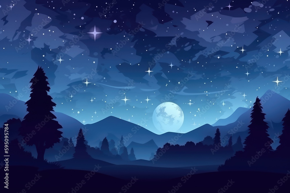 Naklejka premium Stars in night sky web banner space background abstract