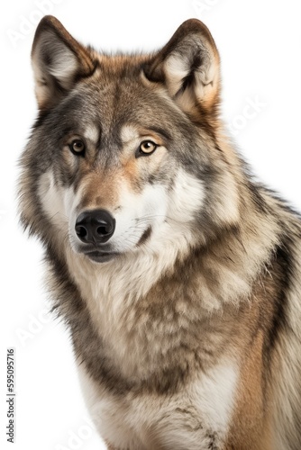 Wolf isolated on white