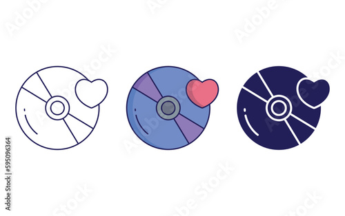 Music dvd vector icon