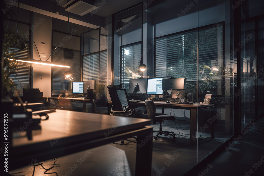Fototapeta premium Workspace office interior 