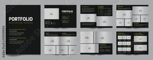 Portfolio architecture interior brochure template minimalist design