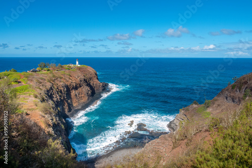 The Daniel K. Inouye Kilauea Point Lighthouse (Kīlauea Light), Kīlauea Point National Wildlife Refuge, Kauaʻi, Hawaiʻi, USA