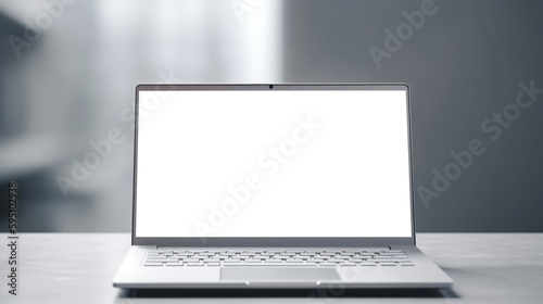 laptop without screen, white screen, light background