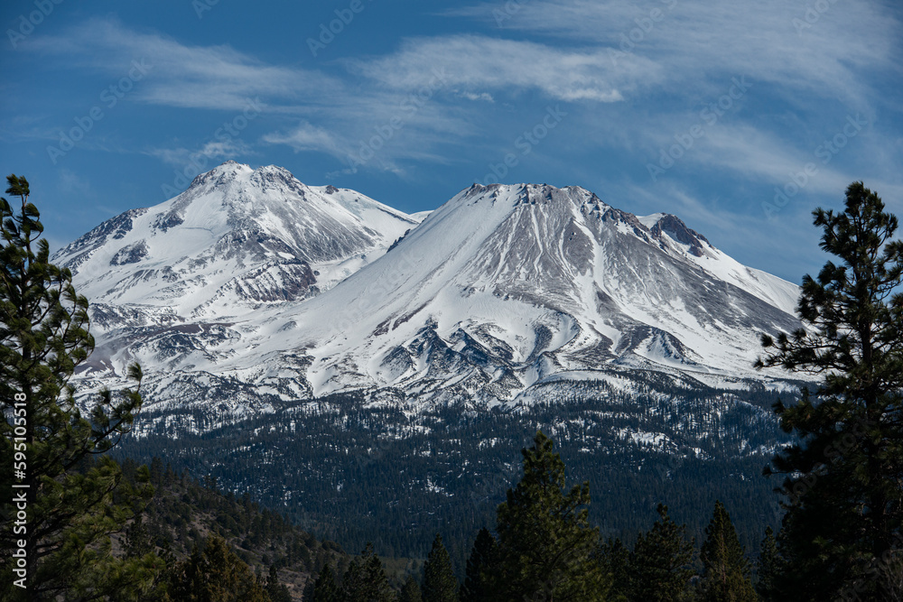 Glacier on Mt. Shasta has almost disappeared.