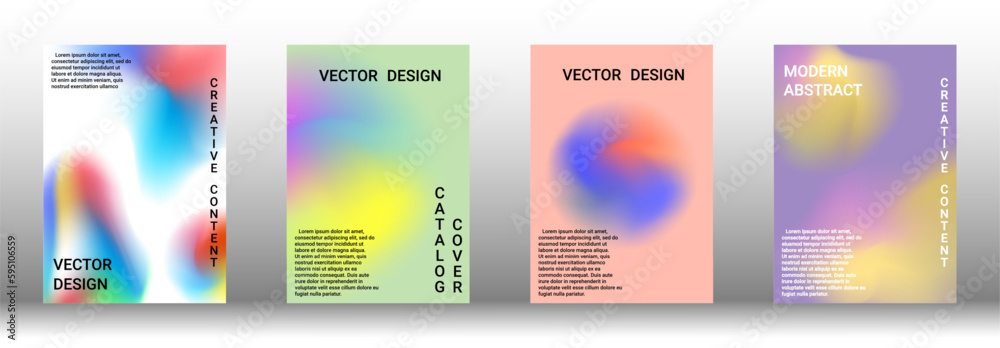 Artistic covers design. Creative fluid colors backgrounds. Set of abstract covers