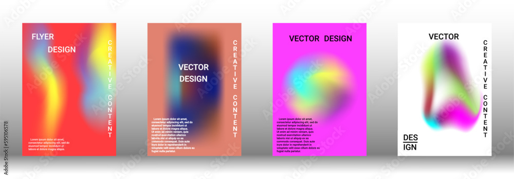 Artistic covers design. Creative fluid colors backgrounds. Set of abstract covers