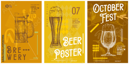 Set of beer poster