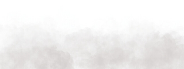 Realistic white cloud or smoke. White fog or smoke on transparent background. PNG image 