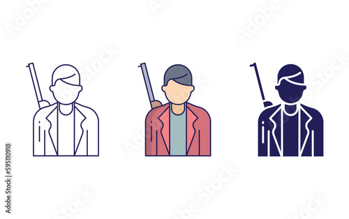 Hunting Man vector icon