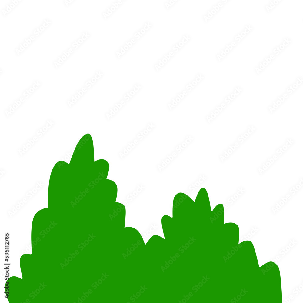bush green garden illustration vector