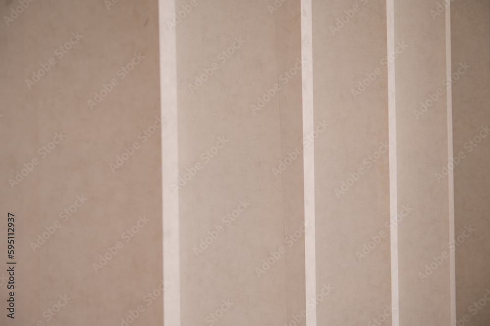 Minimalistic modern interior with gypsum panels