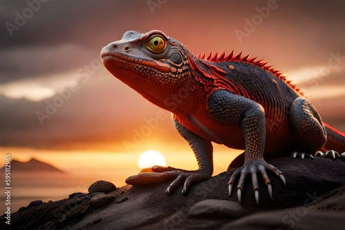 iguana on the rock © carl
