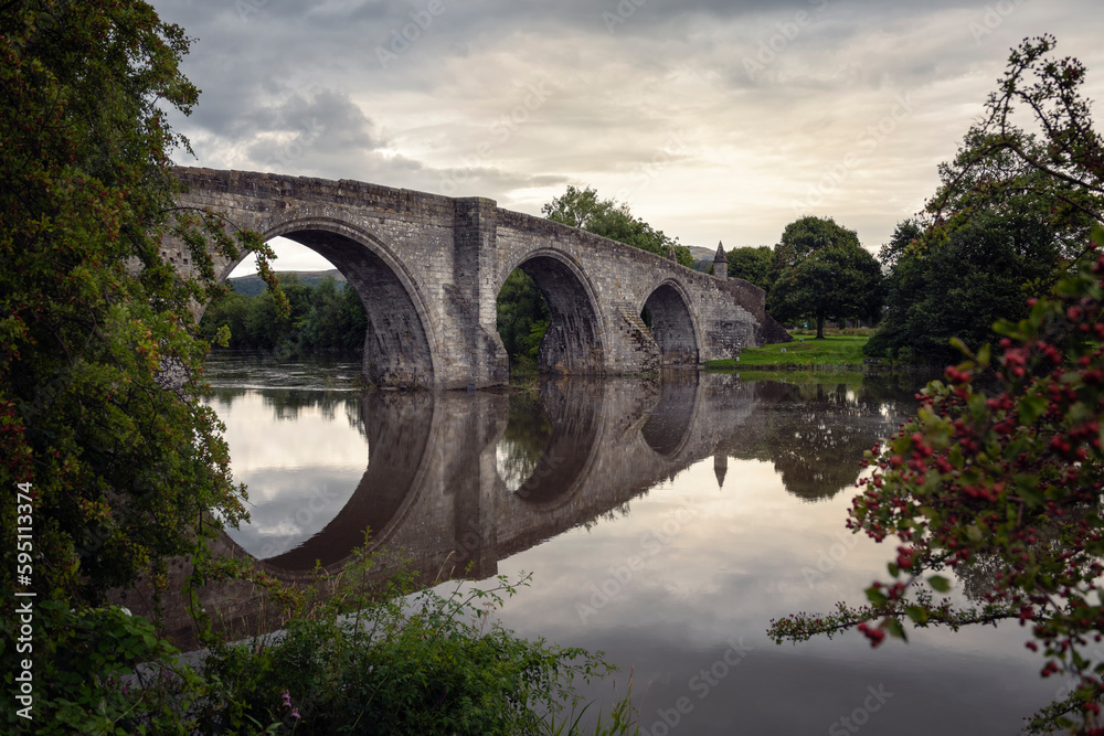 Fototapeta premium Old Stirling Bridge, Arched Bridge Stirling Scotland