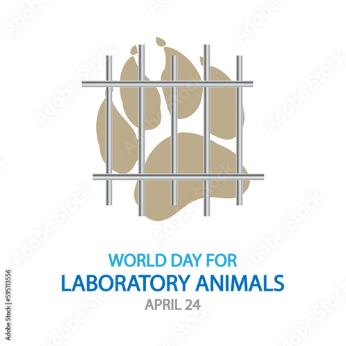 Laboratory Animals Footprints in a cage, vector art illustration.