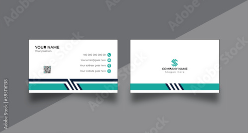 Black and green corporate business card,Modern style business card template,Name card.