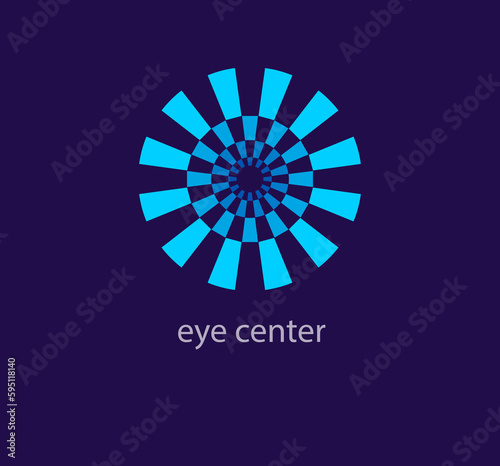 Eye center logo. Unique eye test design. Creative life logo template. vector.
