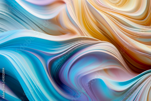 Holographic paper background texture  in the style of elegant abstraction  rococo pastel colors  and psychedelic colors inspired. Generative Ai. 