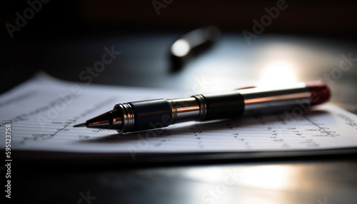 Wallpaper Mural ink ature on important business document generated by AI Torontodigital.ca