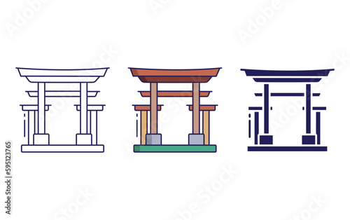 Asian Temple vector icon