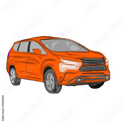 a suv in the color of people on a white background