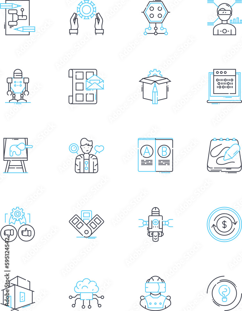 Independent machines linear icons set. Autonomy, Self-sufficient, Unsupervised, Independent, Automated, Mechanized, Self-contained line vector and concept signs. Standal,Self-reliant,Self-governing Independent machines linear icons set. Autonomy, Self-sufficient, Unsupervised, Independent, Automated, Mechanized, Self-contained line vector and concept signs. Standal,Self-reliant,Self-governing