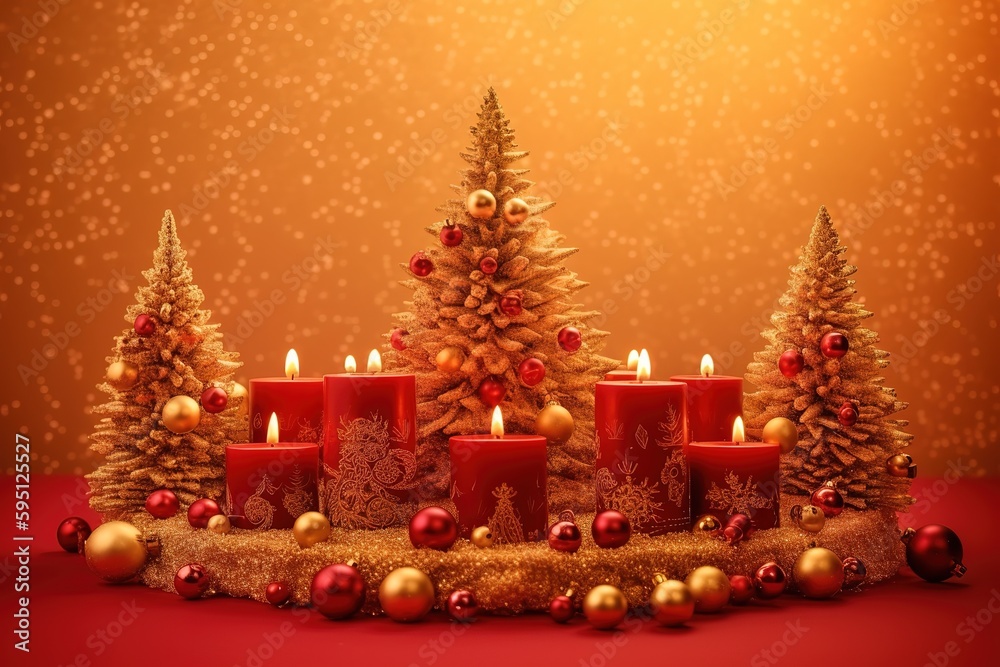 Christmas eve, candles, prayer, generative AI