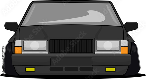 Wide stance drift car