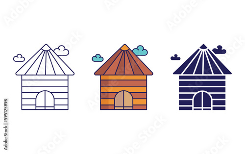 Hut vector icon