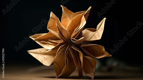 Origami Blüte Generative AI