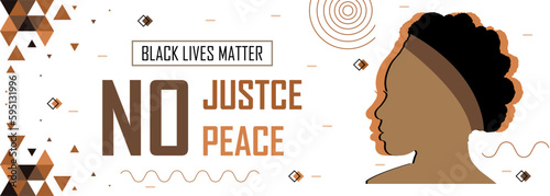 Black lives matter campaign banner with raised fists, support black people to gain equal rights, human unity of different races, Stop racism, interracial community awareness