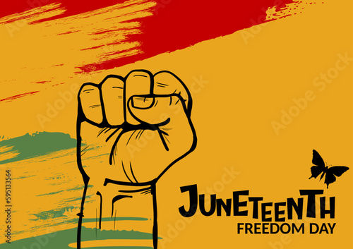 Juneteenth banner. Freedom day. Juneteenth Independence Day.