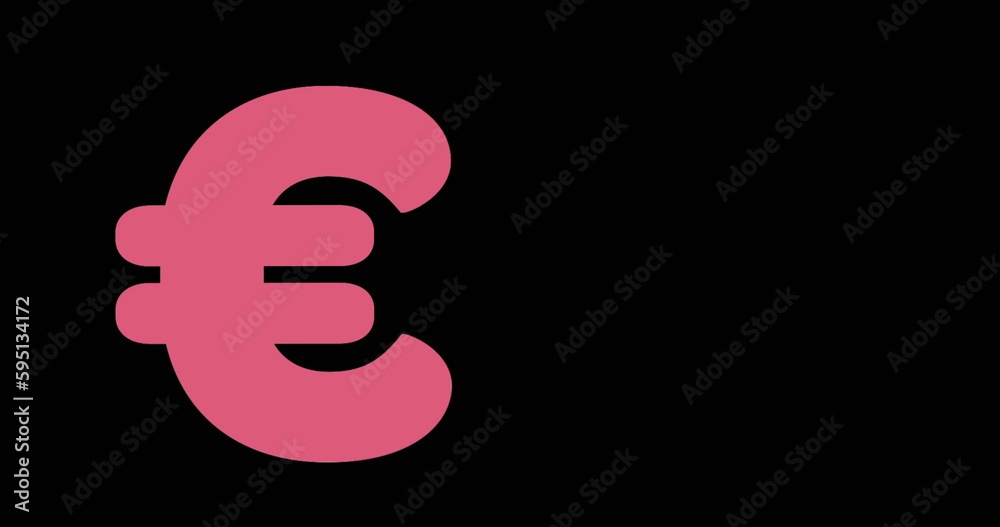 Composition of euro symbol on black background with copy space Composition of euro symbol on black background with copy space