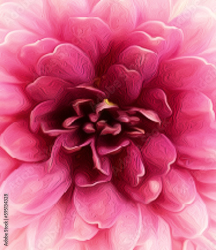 Pink background in the form of a delicate flower close-up. Illustration