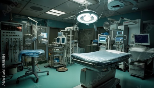 In advanced operating room. Generative AI © Viktor
