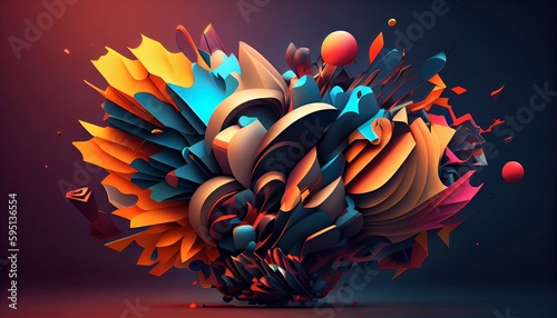 3D abstract background blending pastel colors and swirling shapes. Realistic rendering, high-quality textures, soft lighting, smooth reflections, and detailed 8K resolution.	
Generative AI