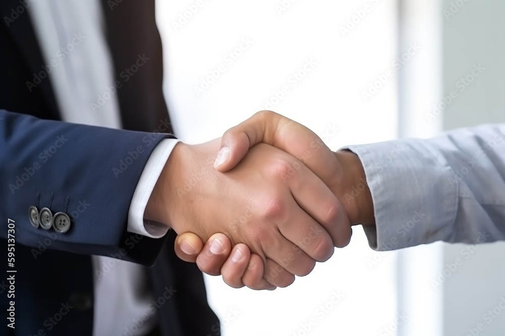 financial shaking hands, generative AI