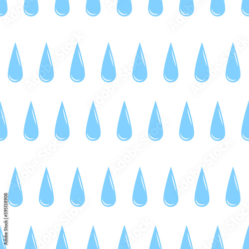 Water drops semless vector pattern