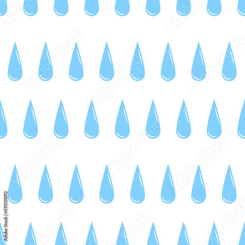 Water drops semless vector pattern
