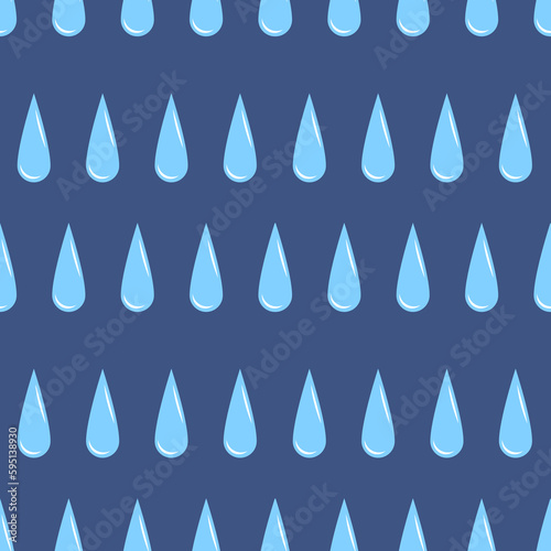 Water drops semless vector pattern