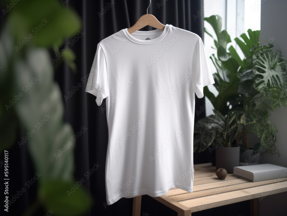 A blank t-shirt mockup template. Generative ai A blank t-shirt mockup template. Generative ai