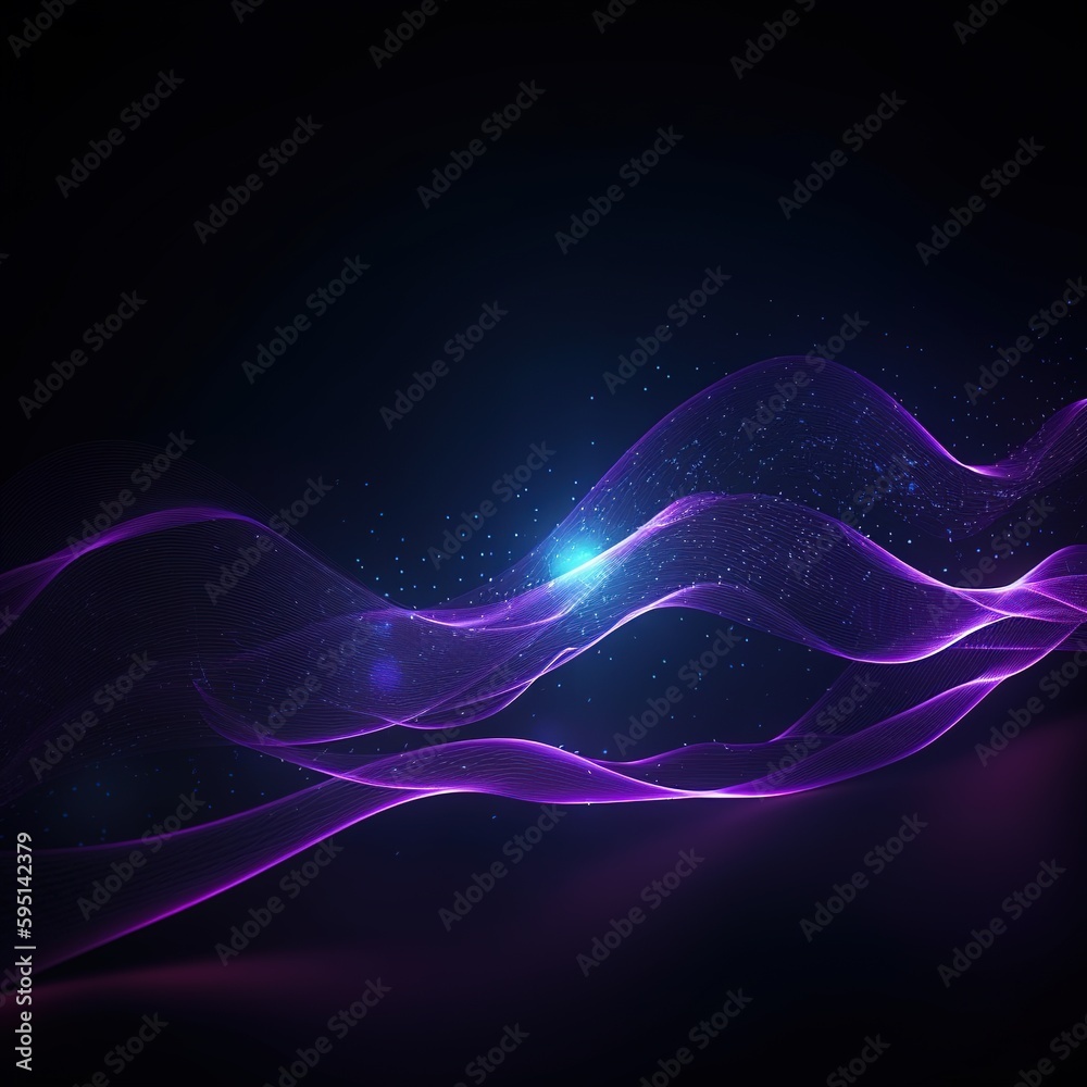 Obraz premium abstract blue wave background. generative ai