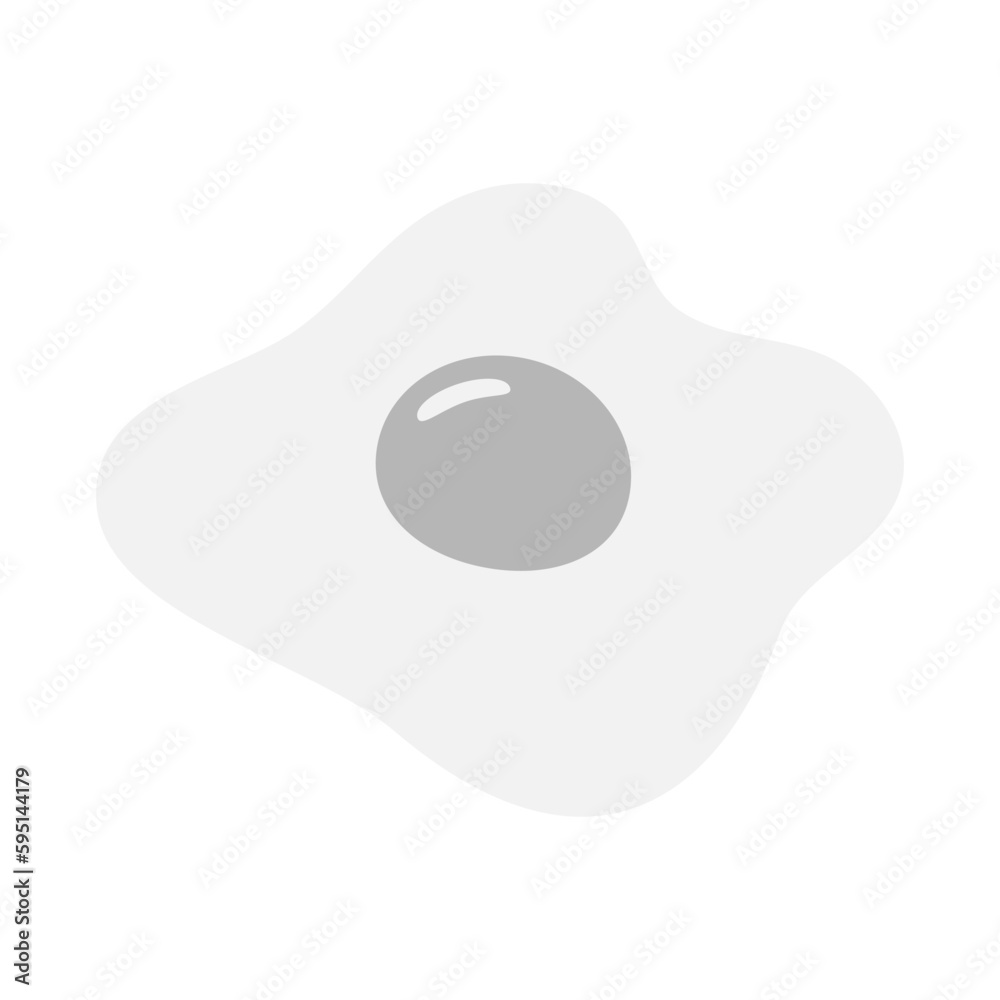 Fried egg in grayscale on a transparent backdrop. Quick breakfast. Happy Egg Day. Healthy food. EPS Fried egg in grayscale on a transparent backdrop. Quick breakfast. Happy Egg Day. Healthy food. EPS