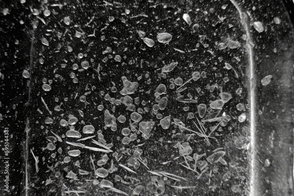 Fototapeta premium monochrome photograph featuring a collection of leaves. Generative AI
