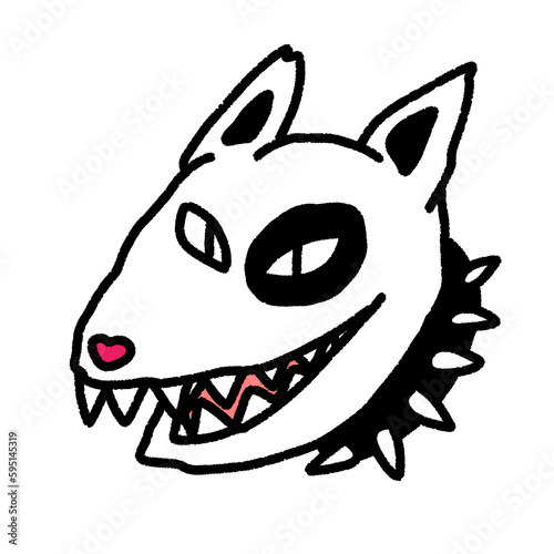 savage bull terrier, character design, cute cartoon isolated , graphic design for presentation, marketing, art, illustration, t-shirt design, cartoon, comic, advertising, online media