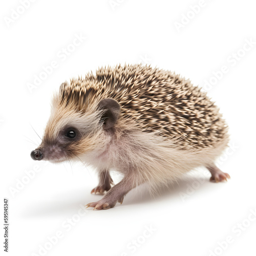 hedgehog isolated on white background, cute hedge hog