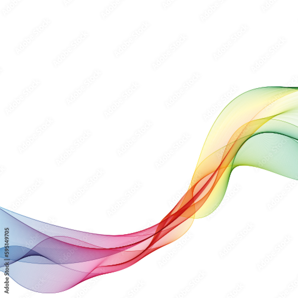 Naklejka premium colorful abstract wave. yellow and green lines. background. eps 10