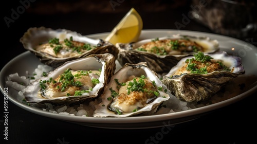 Grilled Malpeque Oysters with Garlic Butter