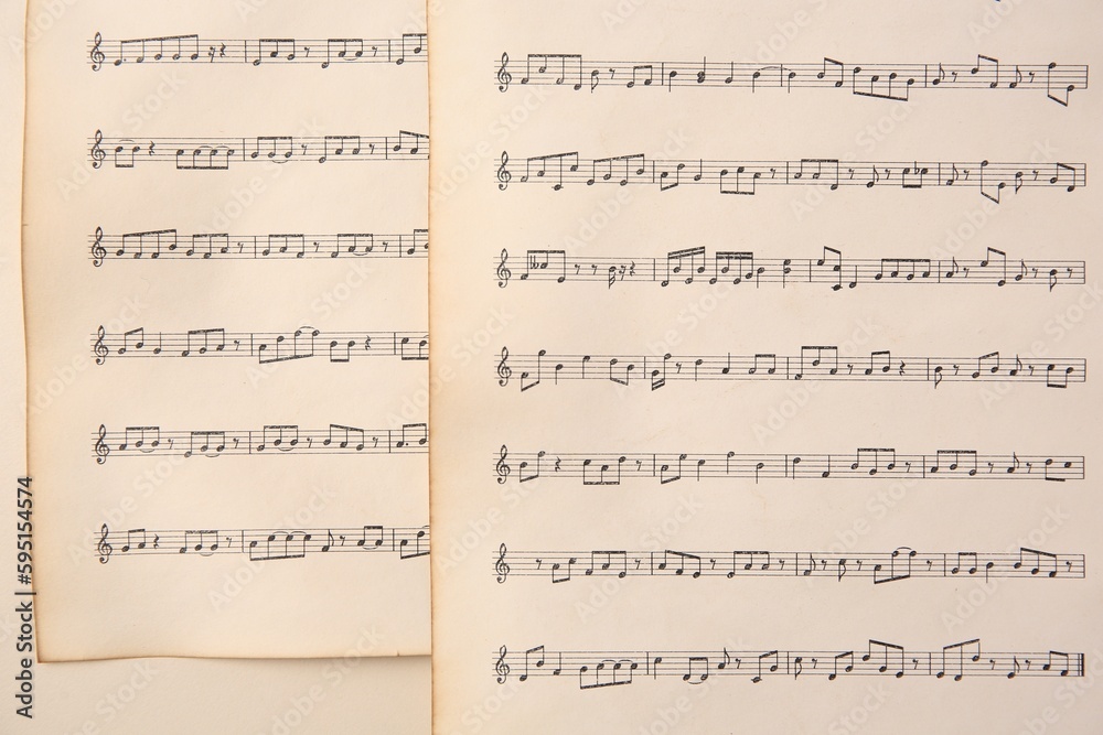 Sheets of paper with different notes as background, top view Sheets of paper with different notes as background, top view