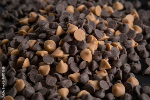 Caramel and chocolate chips generative AI