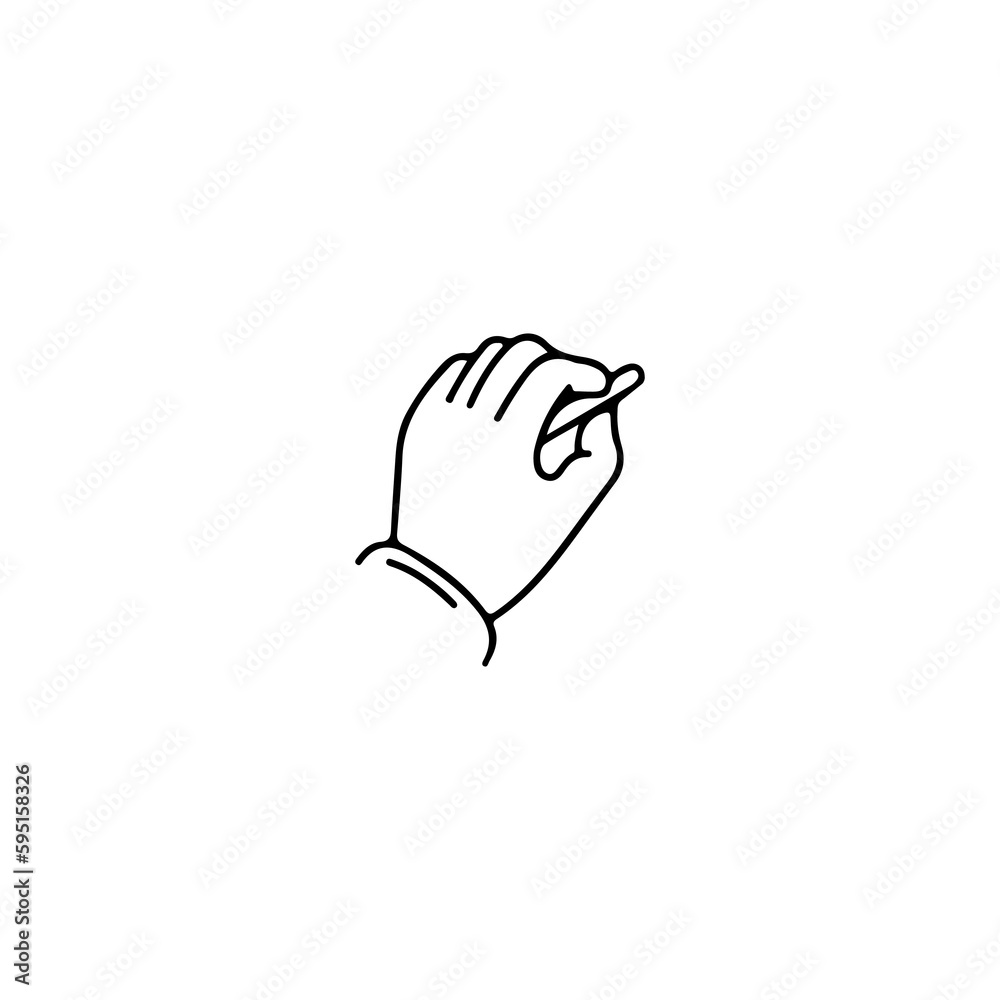 vector illustration of a hand holding a chalk vector illustration of a hand holding a chalk